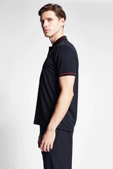 LESCON 24S-1299-24B KISA KOL POLO YAKA TSHIRT - 11