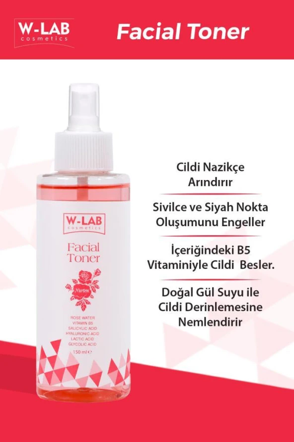 W-Lab Kozmetik Nurten Facial Toner 150 ML
