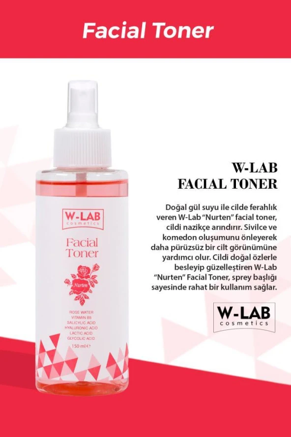 W-Lab Kozmetik Nurten Facial Toner 150 ML - 3