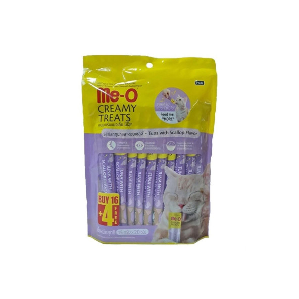 Me-O Creamy Deniz Tarağı & Ton Balığı 20x15 gr Kedi Ödülü