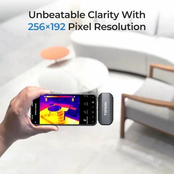 TOPDON TC001 Android için Termal Kamera, 256 x 192 IR Yüksek Çözünürlük - Gri - 2
