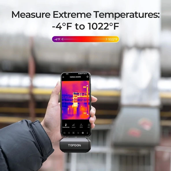 TOPDON TC001 Android için Termal Kamera, 256 x 192 IR Yüksek Çözünürlük - Gri - 4