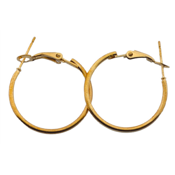 Altın Renk Takı Set7 (Parlak Taşlı Kolye 42cm,Yuvarlak Küpe (3.5cm X 3.5cm),Halka Küpe 25mm) - 5