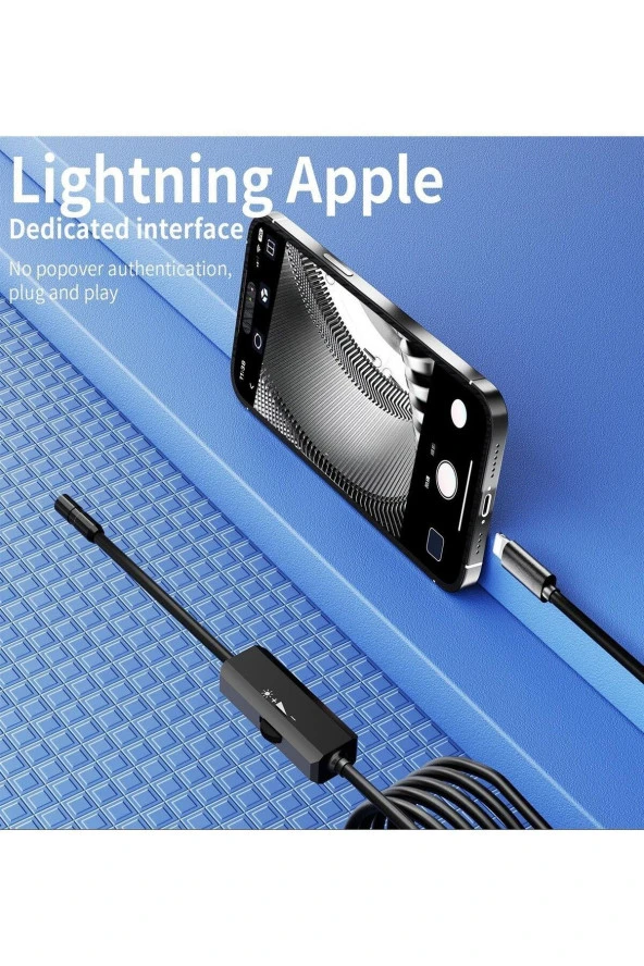Apprise HK-317 İOS İphone İpad Uyumlu Endoskop Yılan Kamera 5 Metre (Sert Kablo) - 2