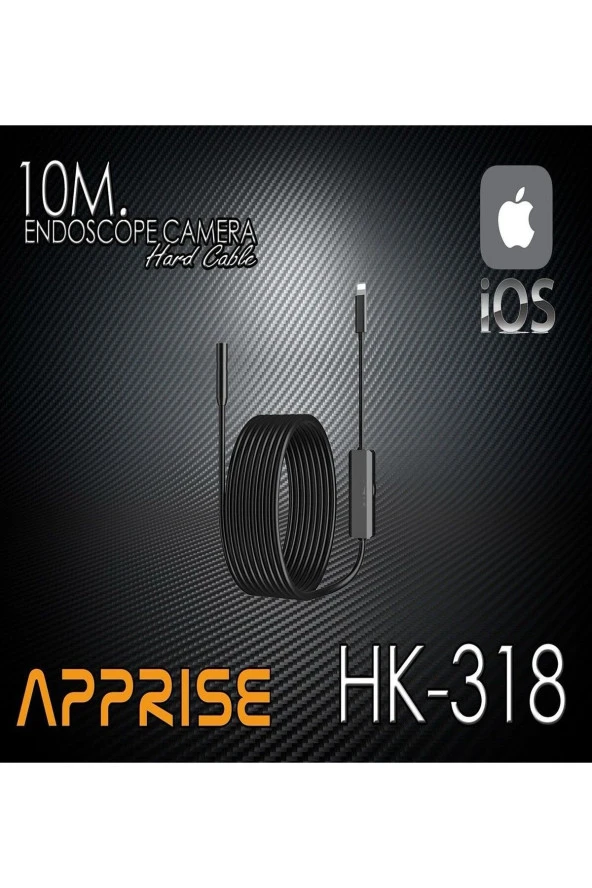 Apprise HK-318 İOS İphone İpad Uyumlu Endoskop Yılan Kamera 10 Metre (Sert Kablo) - 3
