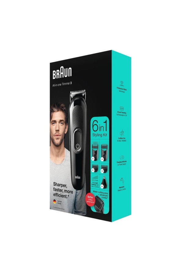 Braun MGK 3320 Erkek Bakım Kiti 6’sı 1 Arada Şekillendirici - 7
