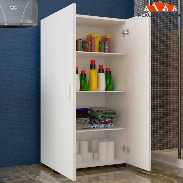 MODİLAYN FÜRUZAN 2 Kapaklı 4 Raflı Çok Amaçlı Dolap, Genç Odası Dolabı , Ofis Dolabı - 2