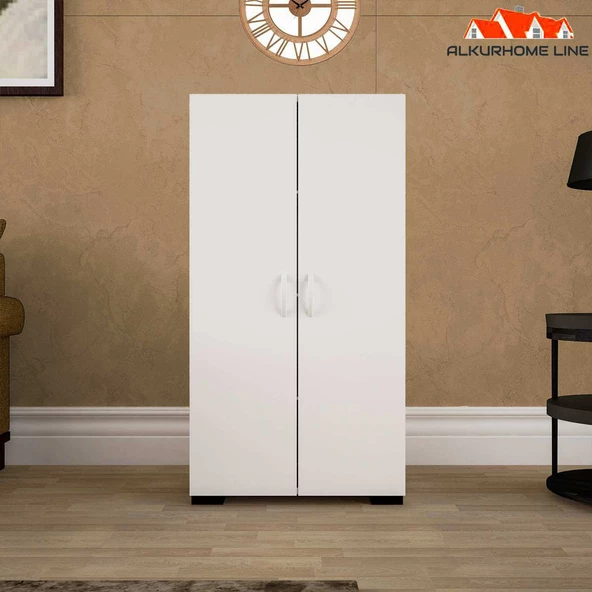 MODİLAYN FÜRUZAN 2 Kapaklı 4 Raflı Çok Amaçlı Dolap, Genç Odası Dolabı , Ofis Dolabı - 4