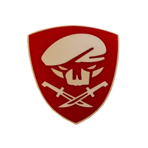 Single Sword Komando Bere-Bıçak Plastik Patch - Peç - 4