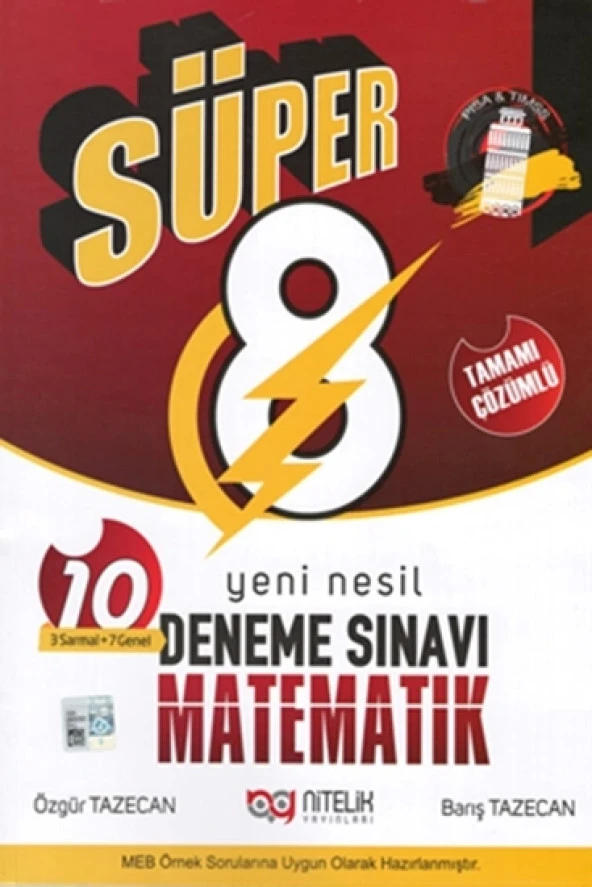 Nitelik Yayınları 8.SINIF DENEME YENİ NESİL SÜPER MATEMATİK TAMAMI ÇÖZÜMLÜ 10 DENEME SINAVI ürün görseli 1