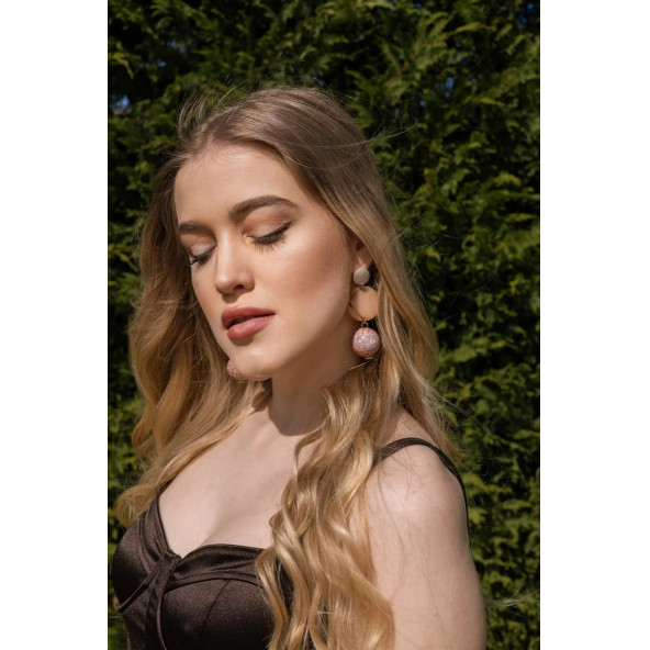 Kolye 2 Adet ,Küpe 2 Adet ve Yüzük Takı Set9 (Liabel Kolay Uygulanan 3 Renkli Göz Farı Hediye) - 2