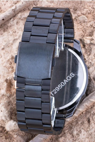 Siyah Çelik Kordon Quartz Erkek Saati - Modern ve Şık Business Stili - Model ST-304376 - 2