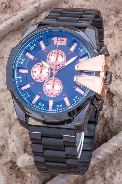 Siyah Çelik Kordon Quartz Erkek Saati - Modern ve Şık Business Stili - Model ST-304376 - 3