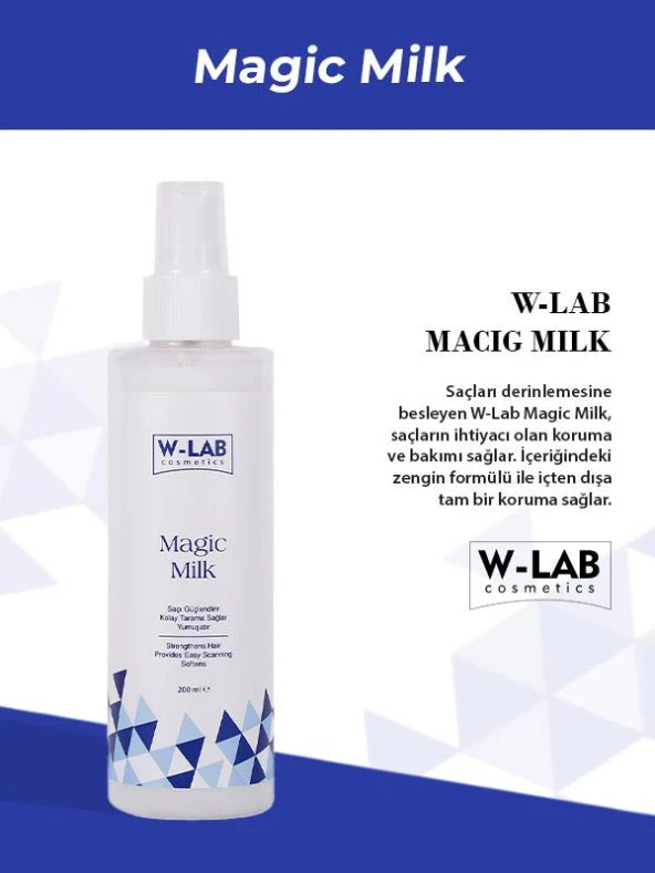W-Lab Kozmetik Magic Milk Proteinli Saç Bakım Sütü 200 ML - 3