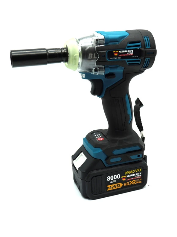 Germany Style GRM99890VFX 4'lü Set 2-26 Şarjlı Kırıcı -Şarjlı Taşlama-13mm Şarjlı Darbeli Matkap-Şa - 3