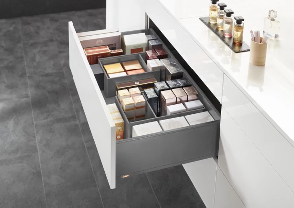 Blum Legrabox Pure C Yüksek Yanak 40 Cm. Frenli Blumotion Orion Gri Antrasit