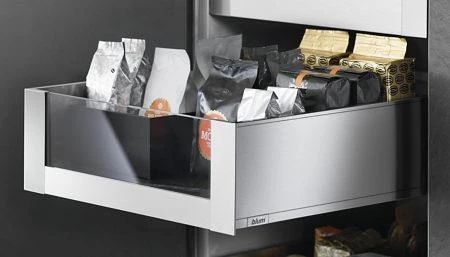 Blum İç Kiler Çekmecesi Legrabox Pure C Yüksek Yanak Önü Camlı 40 Cm. Frenli Blumotion Orion Gri Antrasit