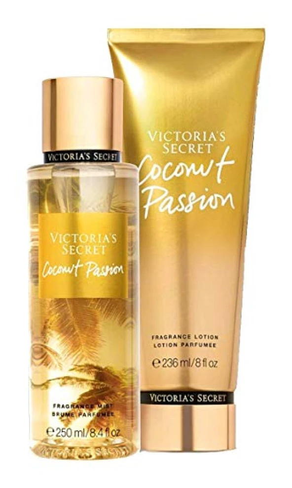 Victorias Secret Coconut Passion New Collection Vücut Spreyi,Vücut Losyonu 2 li set