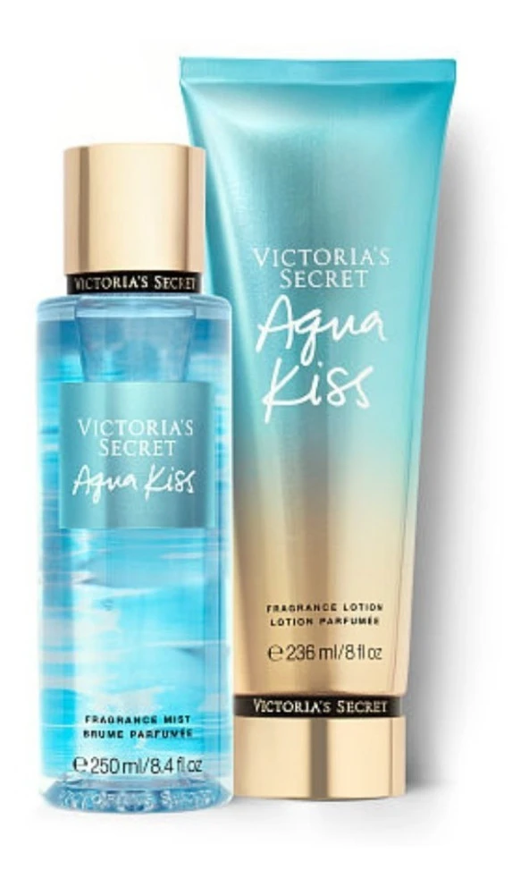 Victorias Secret Agua Kıss New Collection Vücut Spreyi,Vücut Losyonu 2 li set