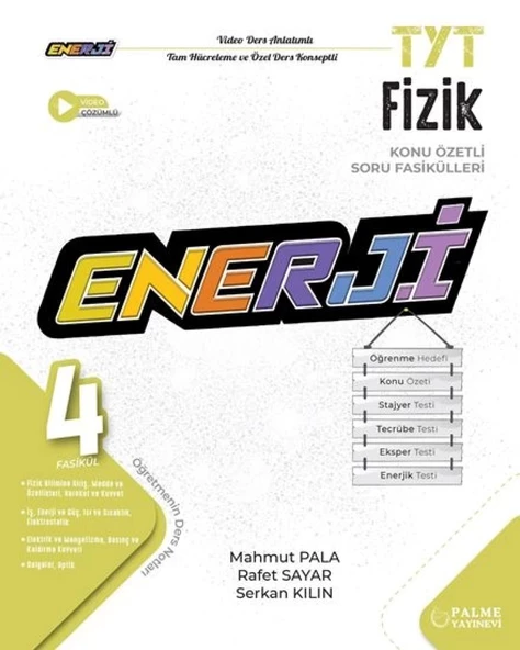 TYT ENERJİ FİZİK KONU ÖZETLİ SORU FASİKÜLLERİ (4 FASİKÜL)