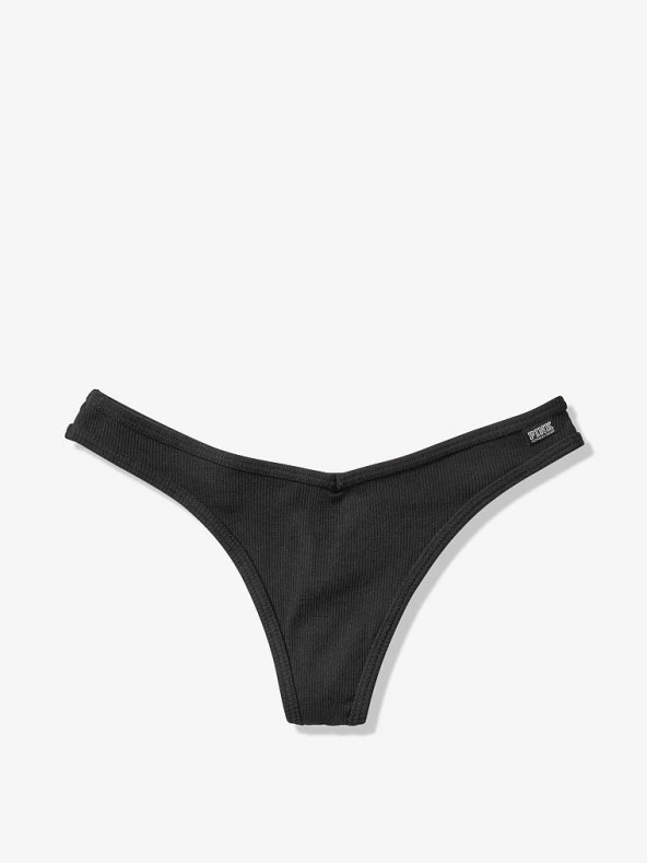 Victorias Secret PINK V-Cut Front Cotton Thong V Kesim Pamuk Tanga Külot