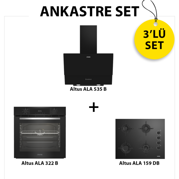 Altus Ankastre Set ALA 322 B, ALA 159 DB, ALA 535 B