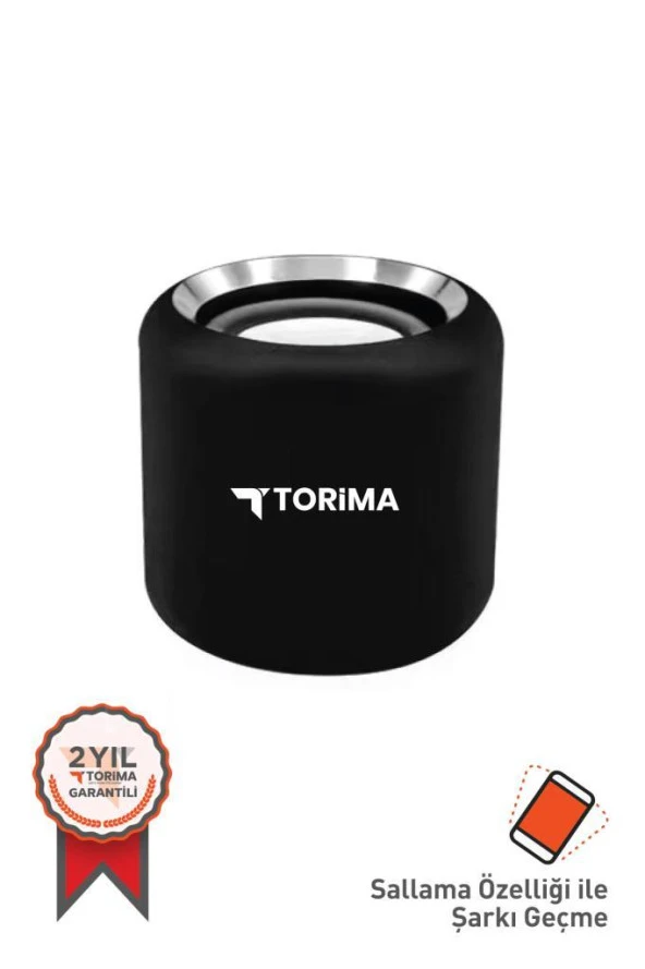 Torima D12 Taşınabilir Kablosuz Bluetooth Hoparlör Siyah