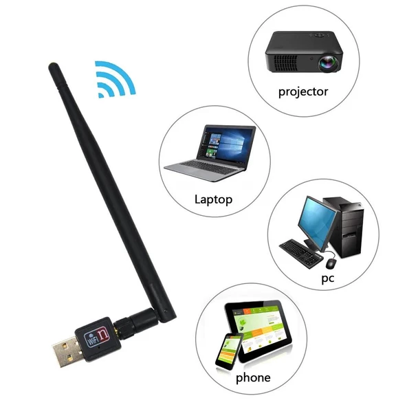900 Mbps USB 2.0 Mini Wifi Adaptörü 802.11N / G/b Kablosuz Alıcı YD-35 - 7