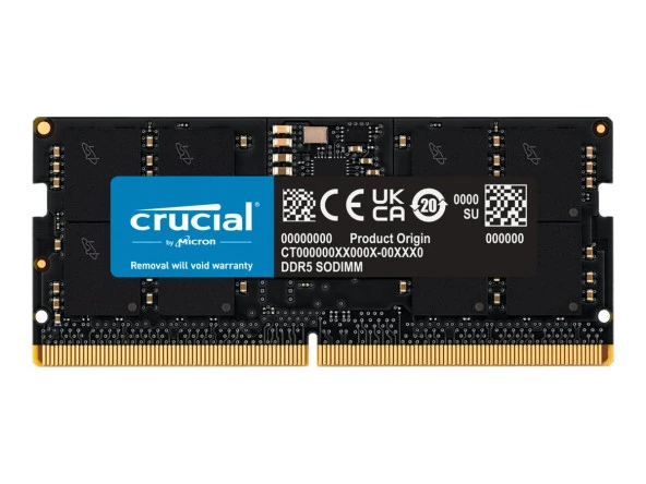 Crucial 24GB DDR5 5600 Sodımm 1.1V CL46 Notebook Ram Bellek