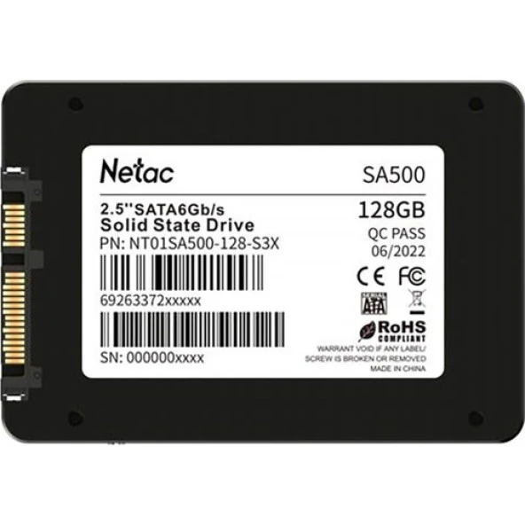 Netac SA500 128GB 2.5 SSD Disk NT01SA500-128-S3X - 2