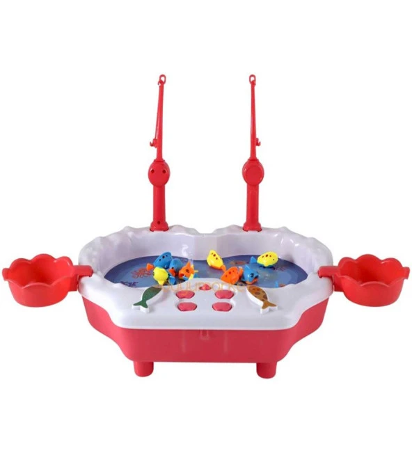 Müzikli, Havuzlu Balık Yakalama Oyunu, 8 Balık ve 2 Oltalı - Big Catch Fishing Game,SOMON - 3