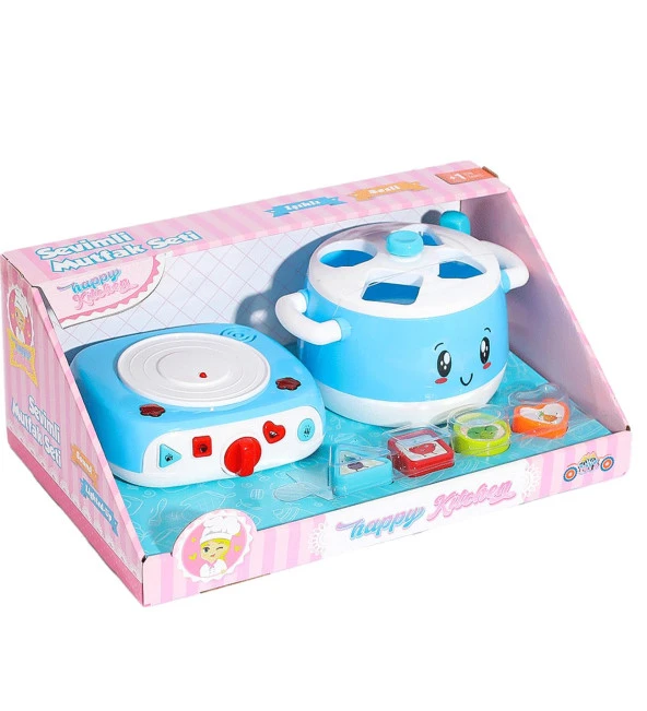 Sıla BEBEK ile Pilli Işıklı ve Sesli 8 Parça Sevimli Mutfak SETİ- Mavi - 5