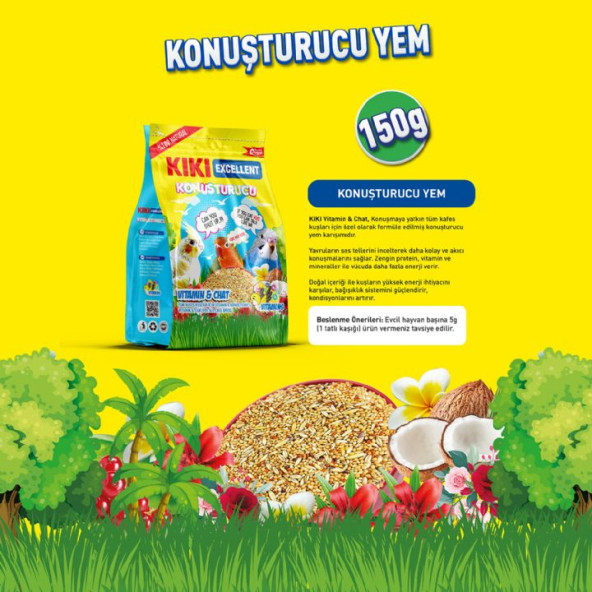 KIKI EXCELLENT MUHABBET KUŞU KONUŞTURUCU YEM 150 gr - 2