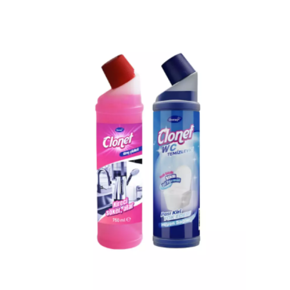 Clonet Kireç Çözücü + Wc Temizleyici 750ML (2li Set)