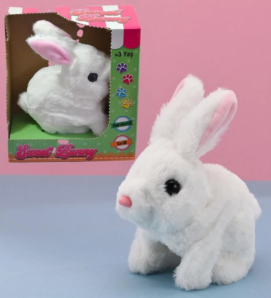 Yürüyen, Sesli Hareketli Sevimli Peluş Bunny Tavşan - Sweet Bunny - 8