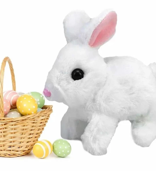 Yürüyen, Sesli Hareketli Sevimli Peluş Bunny Tavşan - Sweet Bunny - 10