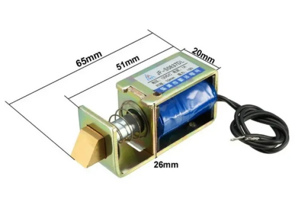 JF-S0837DL DC 12V 1A 10mm Haraketli 15N  Solenoit Elektromıknatıs - Resim 2
