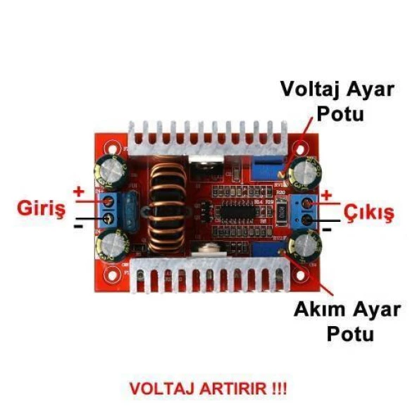400W 15A Gerilim Yükseltici Modülü - 2