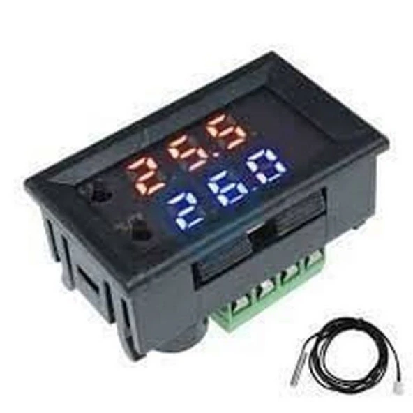 W1209WK Dijital LED Sıcaklık Kontrolcü Modülü + 12VDC Su Geçirmez NTC Sensör ürün görseli