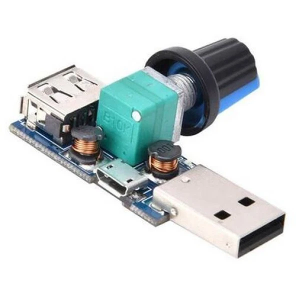 4-12V'dan 2.5-8V'e DC 5W USB Fan Hız Kontrol Sürücüsü Regülatör Modülü