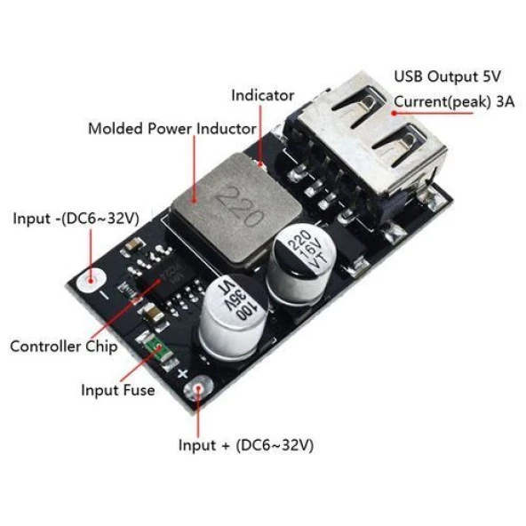 VHM 141 5A 200W Gerilim Düşürücü Modülü - 2