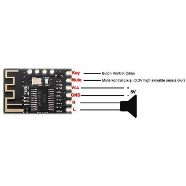 M18 BLE 4.2 Bluetooth Kayıpsız MP3 Audio Alıcı Modülü - 2