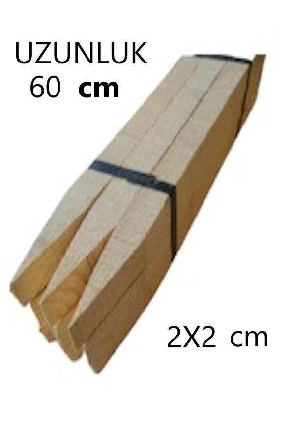 Ahşap Fidan Kazığı - Ahşap Fidan Kazığı Sivri Uçlu 60 Cm 10 Adet