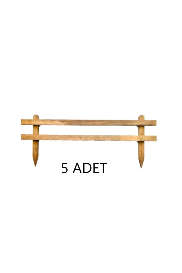 Pinoxi Ahşap Bahçe Çiti Kazıklı Çit 100x40 Cm 5 Adet - 2