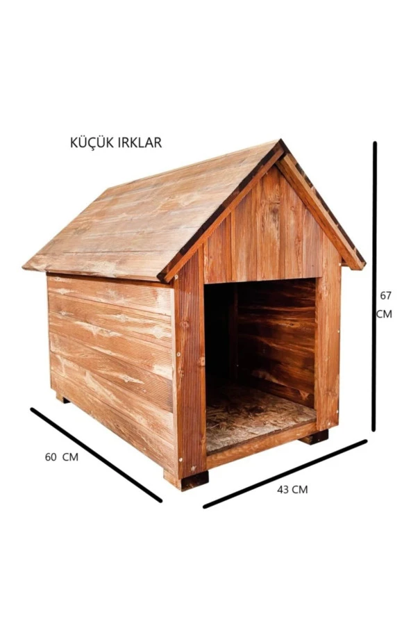 Küçük Irk Köpekler Için Doğal Ahşap Kulübe Dış Mekan Köpek Evi Kedi Evi - 3