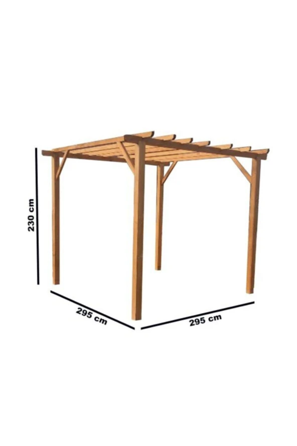 Pinoxi Ahşap Çardak Pergole 3mtx3mt - 2