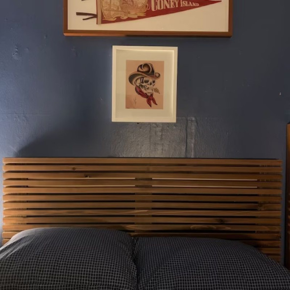 Ahşap Yatak Başlığı ceviz renkli 250 cm x 60 cm - 2