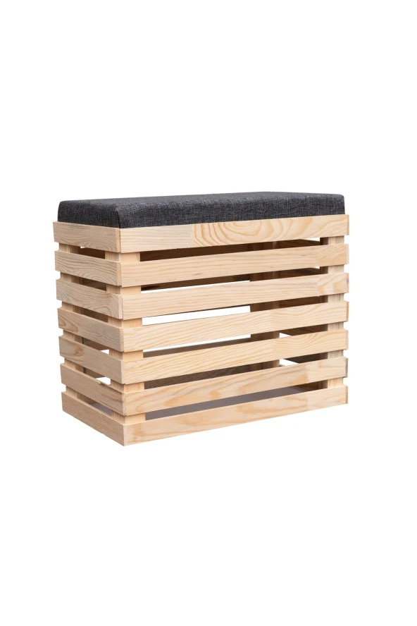 Ahşap Sandıklı Puf Bench Ahşap Puf - 2