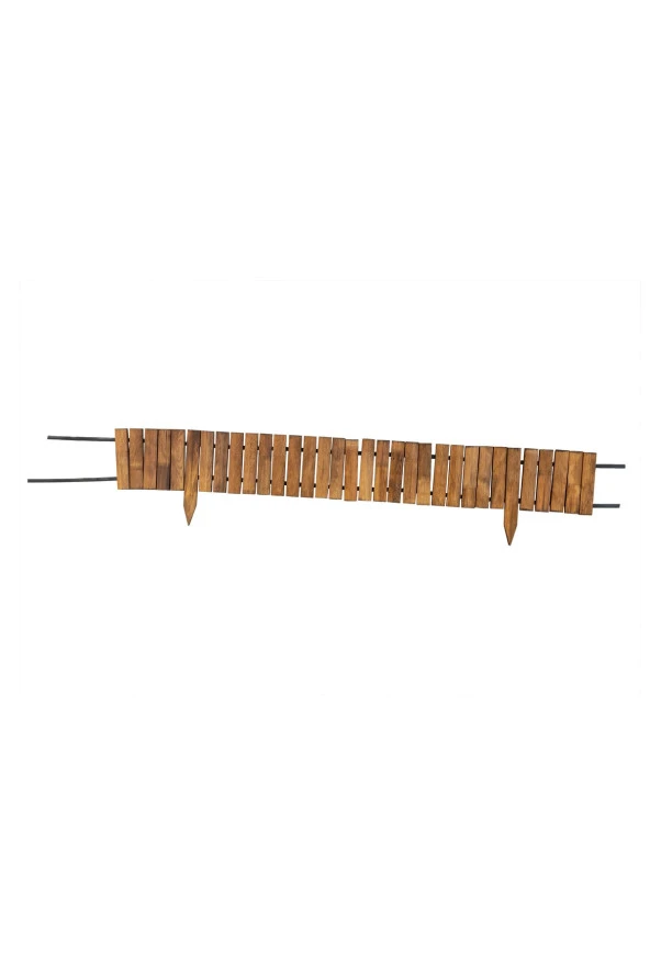 Pinoxi Ahşap Kazıklı Bordür Bahçe Çiti Sınır Çit 150 Cm - 3