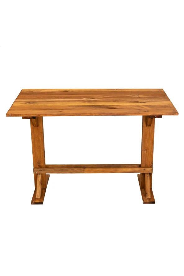 Ahşap Bahçe Masası Yemek Masası 110x63 Cm - 4